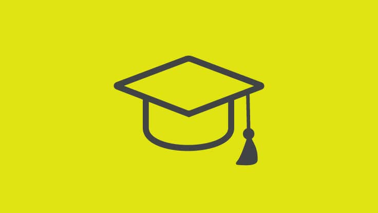 An animated image of a graduation hat