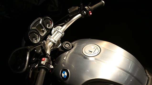 Close up of motorbike handlebars